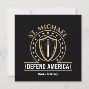 Invitation Bouclier tactique Saint Michel défend l'Amérique E