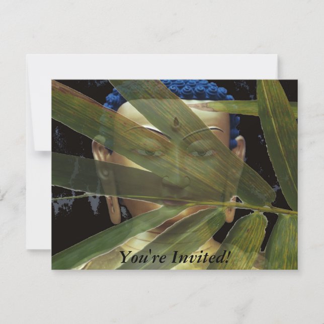 Invitation Bouddha en bambou (Devant)