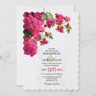Invitation Bougainvillea Méditerranée Grec Mariage