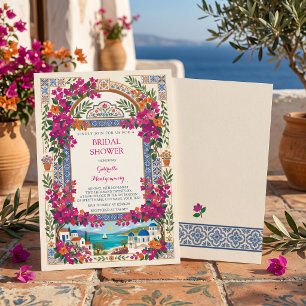 Invitation Bougainvillea Méditerranéen Enterrement de Vie de