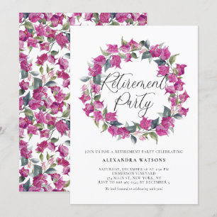 Invitation Bougainvilliers d'aquarelle pourpre