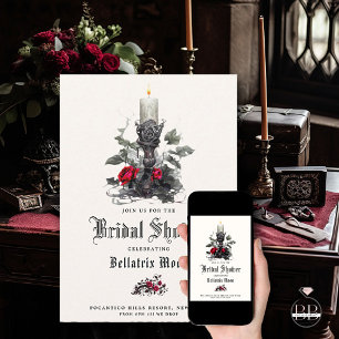 Invitation Bougie du Rose QR Macabre Crimson