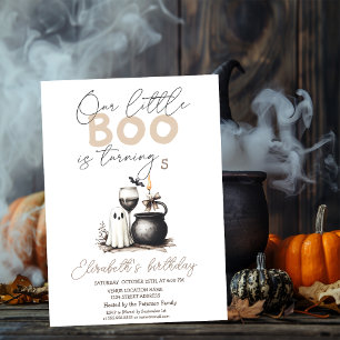 Invitation Bougie en verre fantôme à l'aquarelle Halloween