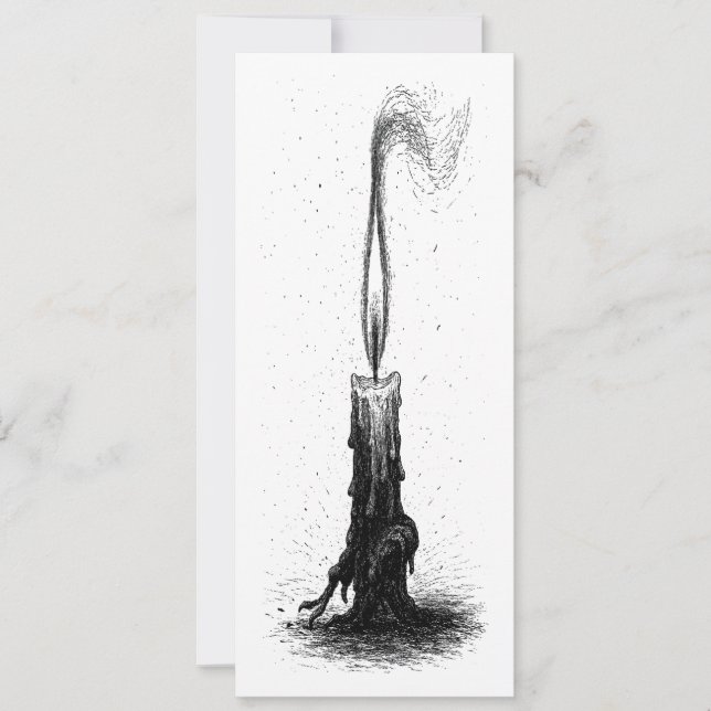 Invitation Bougie Fondue • Flamme d'Encre Hantée (Devant)