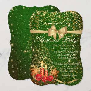 Invitation Bougies de Noël élégantes, Fête d'entreprise de l'