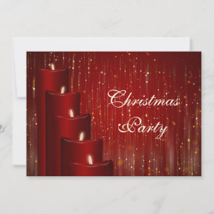 Invitation Bougies de Noël et scintillement