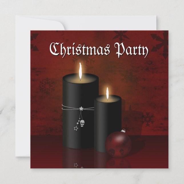 Invitation Bougies de Noël gothiques Ornement (Devant)