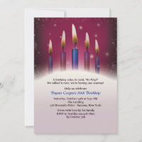 Bougies d'invitation de fête d'anniversaire