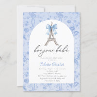 Boujour Bebe Paris Toile Baby shower bleu