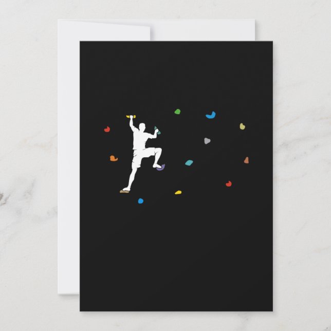 Invitation Boulder Wall Boulder Hall Climber Cadeau (Devant)