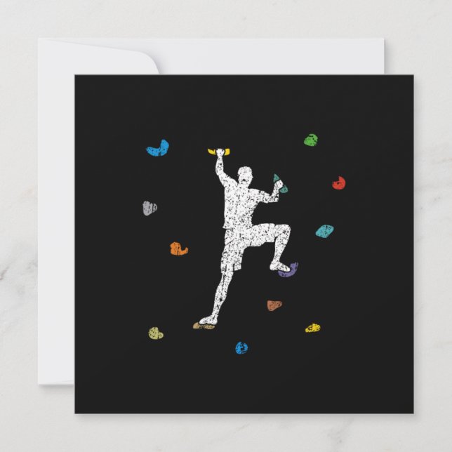 Invitation Bouldering Wall Climber Gift Idea (Devant)