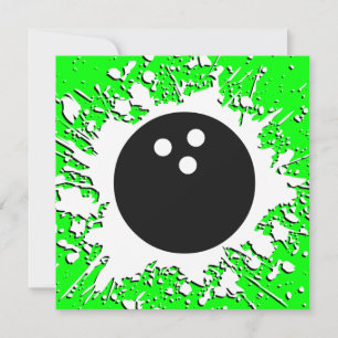 Invitation boule de bowling