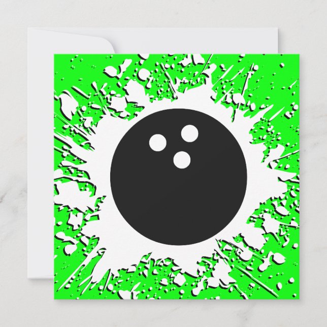 Invitation boule de bowling (Devant)