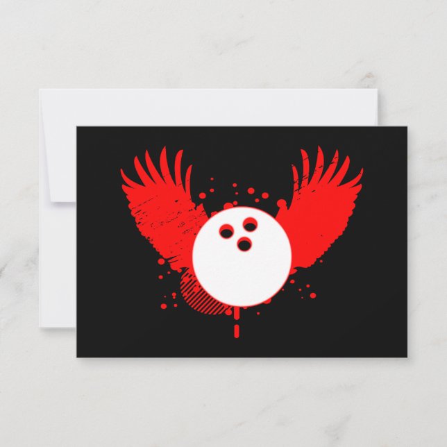 Invitation boule de bowling hi-fi (Devant)