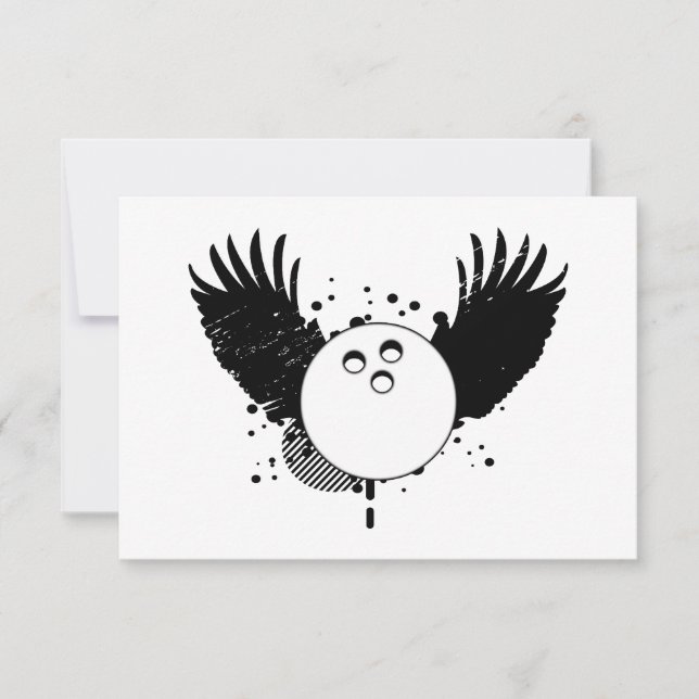 Invitation boule de bowling hi-fi (Devant)