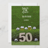 Boule de football Sauvez la date 50e anniversaire