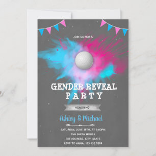 Invitation Boule de golf sexe révéler la fête
