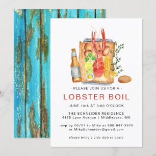 Invitation Boule de homard d'été  Cuisine au homard 