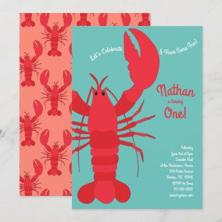 Invitation Boule de homard Enfants 1er anniversaire Fête Frui