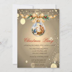 Invitation Boule de Noël Compagnie de la Nativité de Noël 