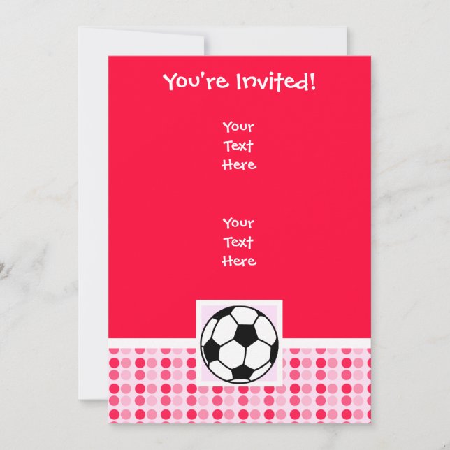Invitation Boule de soccer mignonne (Devant)