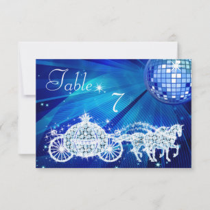 Invitation Boule Disco, Carrosse Princesse & Chevaux Double F