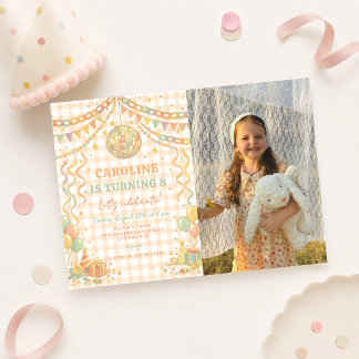 Invitation Boule disco chaîne en papier pastel Photo d'annive