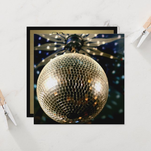 Invitation Boule Disco en miroir 3 (Devant/Arrière en situation)