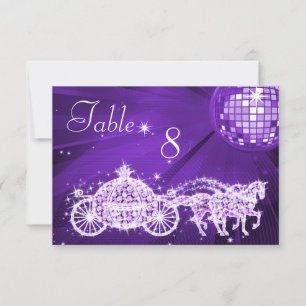 Invitation Boule Disco, Princess Coach & Chevaux Double Face