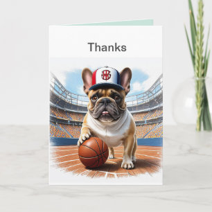 Invitation Bouledogue français Basketball Bulldog Jour de la