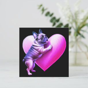 Invitation Bouledogue français je t'aime