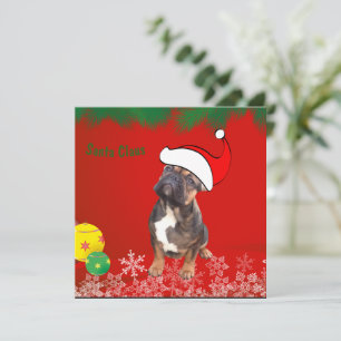 Invitation Bouledogue français Joyeux Noël Bouledogue