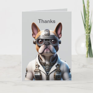 Invitation Bouledogue français Robot Fête des Pères