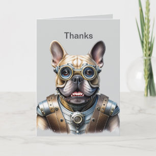 Invitation Bouledogue français robot fête des pères