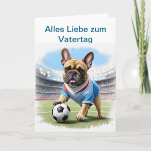 Invitation Bouledogues français fête des pères French Bulldog