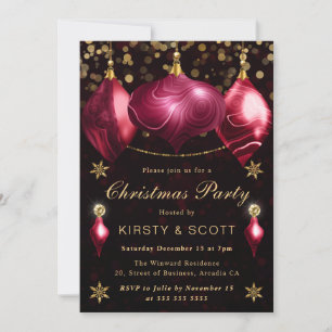 Invitation Boules de Noël en Agate de Bourgogne pour dîner de