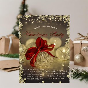 Invitation Boules de Noël,Guirlandes Lumineuses Entreprise de