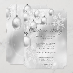 Invitation Boules de Noël,Verre à vin,Fête de Noël d'entrepri