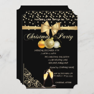 Invitation Boules de Noël, Verre, Bow Company Fête de Noël