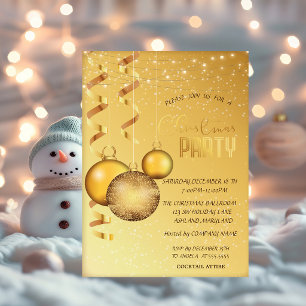 Invitation Boules Dorées, Soirée de Noël de la Société des Lu