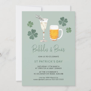 Invitation Boules et brasse Jour de la Saint Patrick