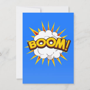 Invitation Boum ! Explosion de dessin animé