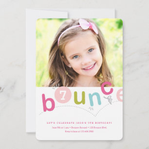 Invitation Bounce Girls Birthday Party