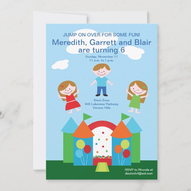 Invitation Bounce House (Devant)