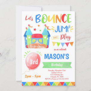 Invitation Bounce House, Invitations Bounce