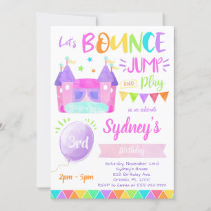 Invitation Bounce House, Invitations Bounce