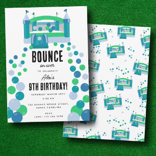 Invitation Bounce House Jumping Castle Boys fête d'anniversai
