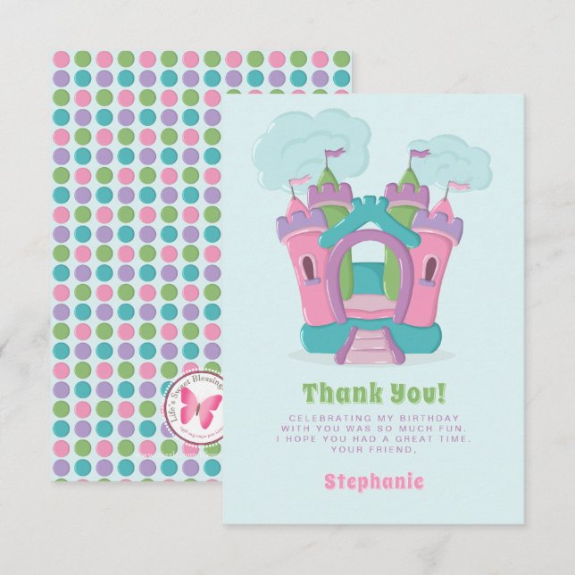 Invitation Bounce House Party (Devant / Derrière)