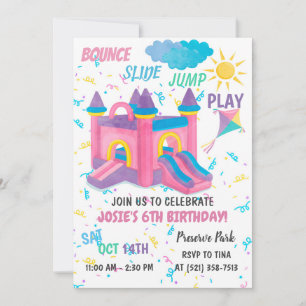 Invitation Bounce House rose