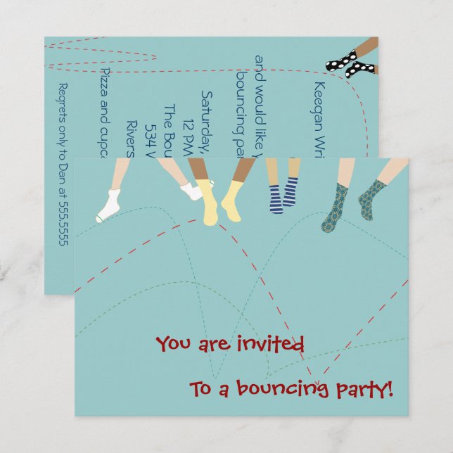 Invitation Bounce Party (Devant / Derrière)